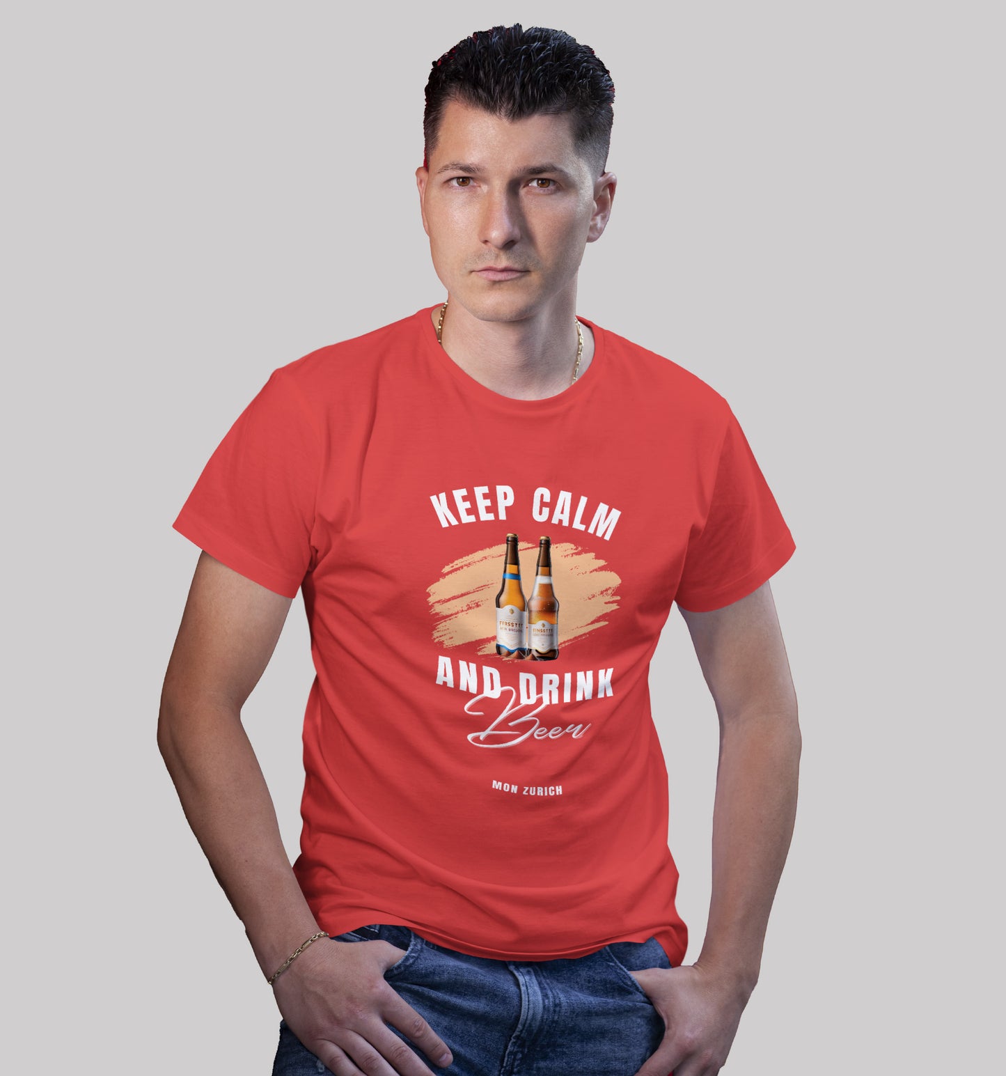 Keep Calm And Drink Beer T-Shirt In Dark - Mon Zurich Originals