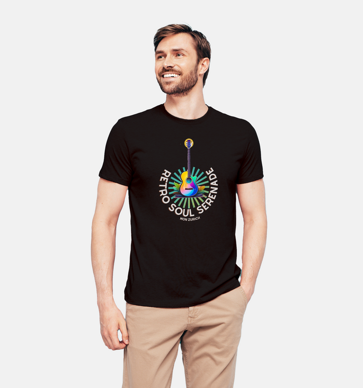 RETRO SOUL SERENADE T-shirt in Dark - Mon Zurich Originals