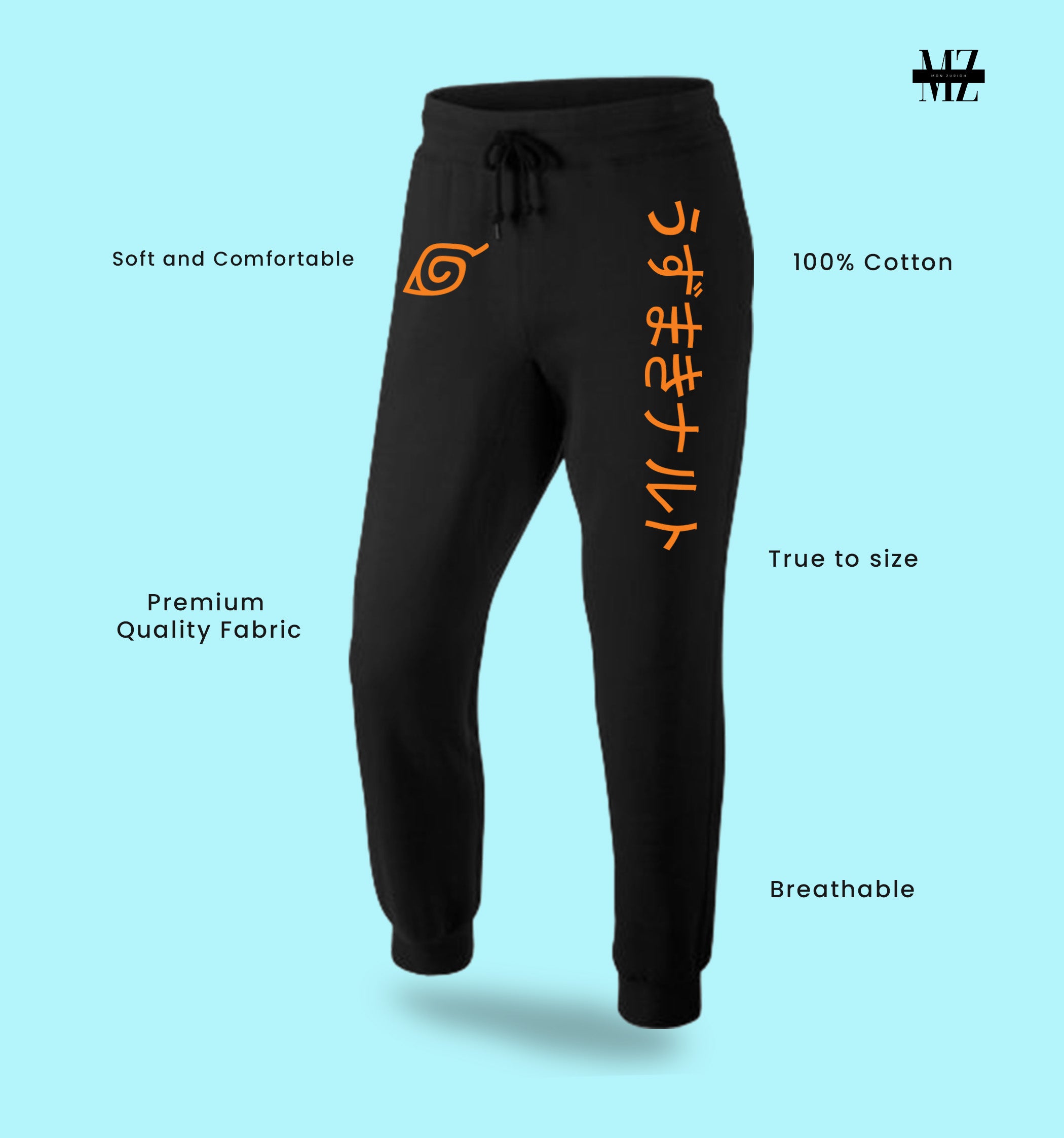 Anime Naruto Joggers Naruto-uzumaki-anime-joggers-in-black-mon