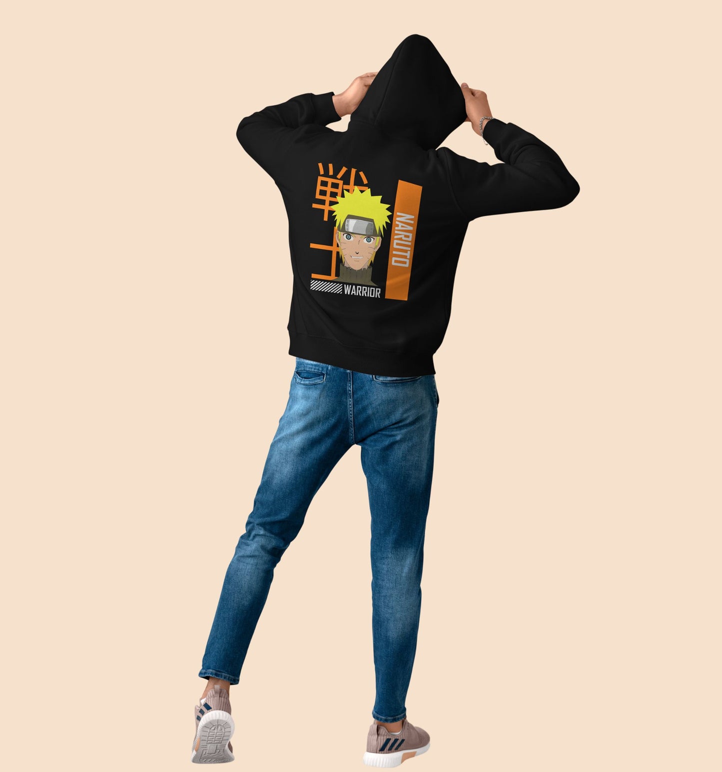 Naruto - Warrior Back Anime Printed Hoodie In Black - Mon Zurich Originals