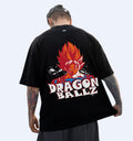 Dbz - Star Goku - Back Print Anime Oversized T-Shirt In Black - Mon Zurich Fan-Art