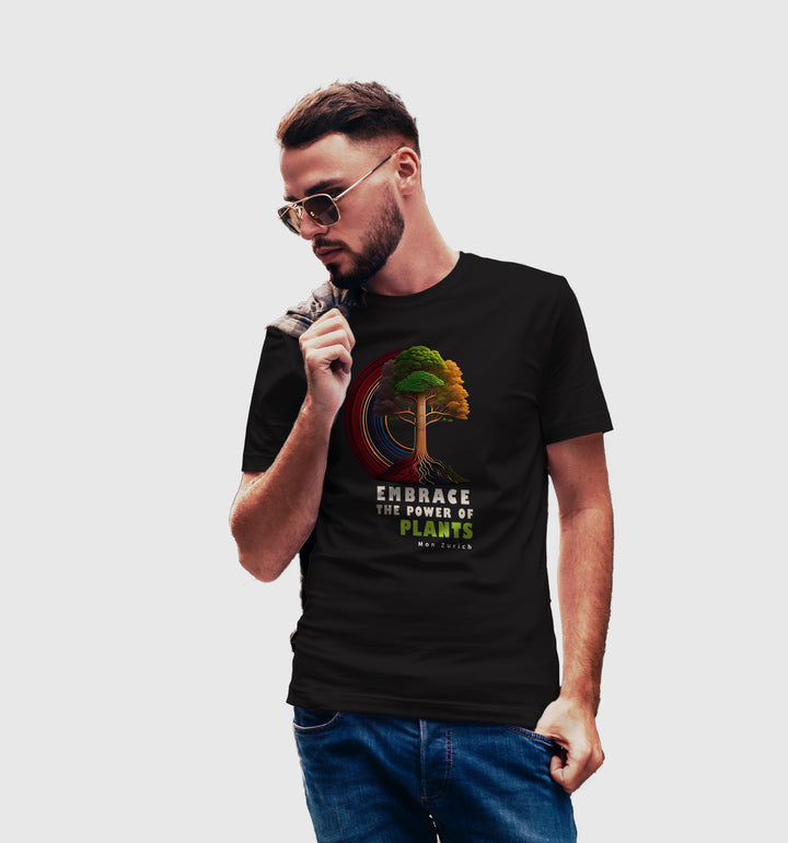 Embrace the Power of Plants T-shirt in Dark - Mon Zurich Originals