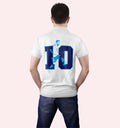 Lionel Messi Sports Back print Polo T-Shirt In White - Mon Zurich Fan Art Printed Collection