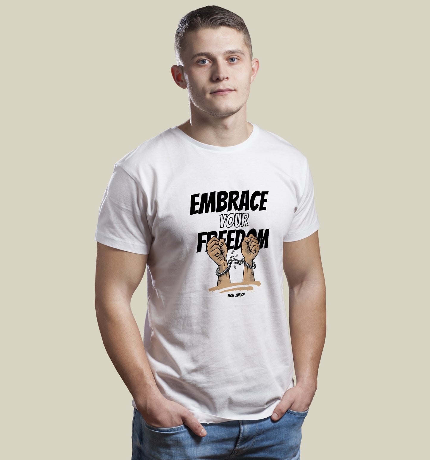 Embrace Your Freedom T-Shirt In Light - Mon Zurich Originals
