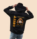 Luffy Back Anime Printed Hoodie In Black - Mon Zurich Originals