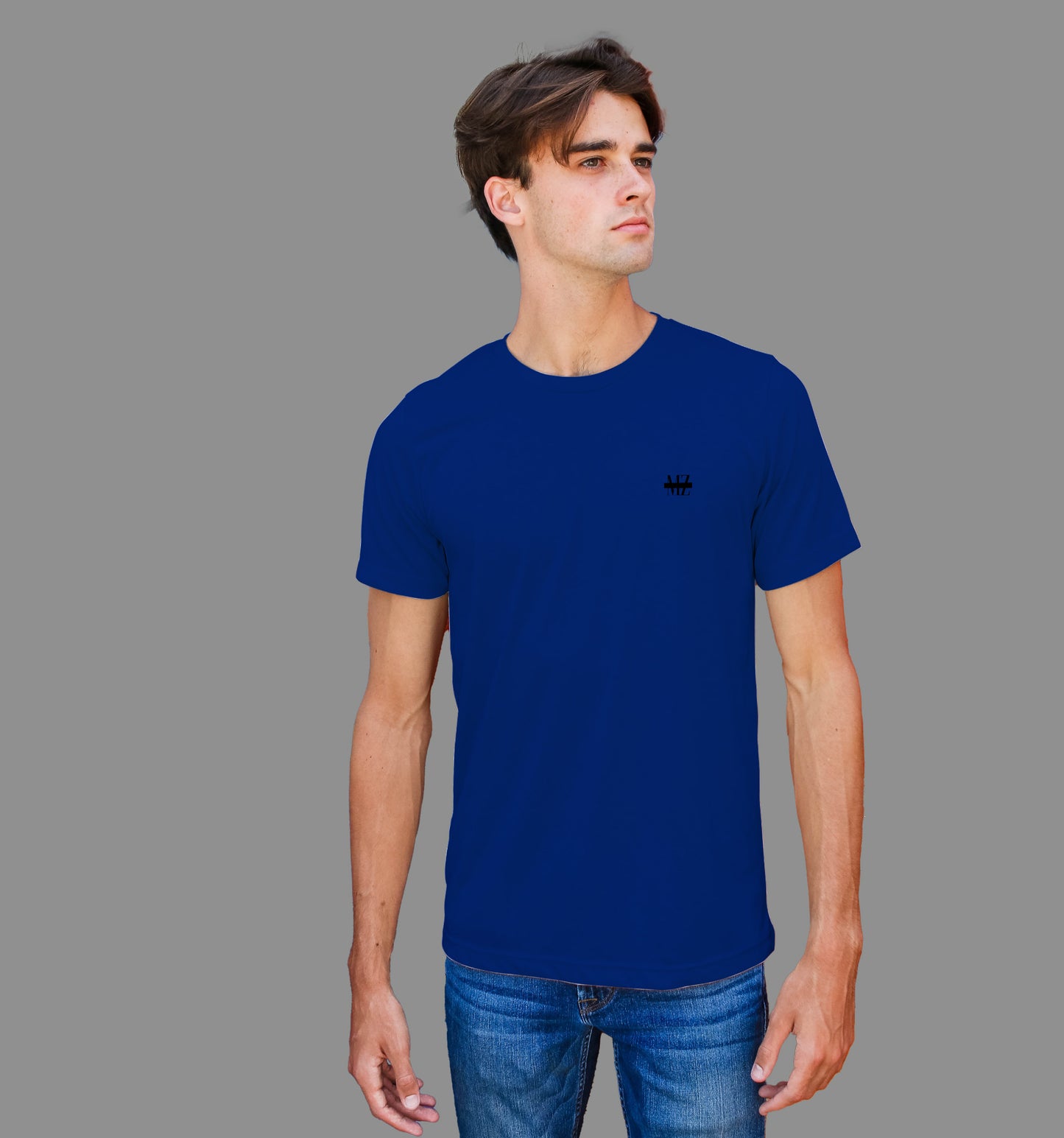 Navy Blue T-Shirt In Plain - Mon Zurich Originals