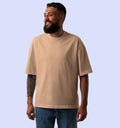 Mon Zurich Plain Oversized T-Shirt In Beige - Mon Zurich Plain Collection