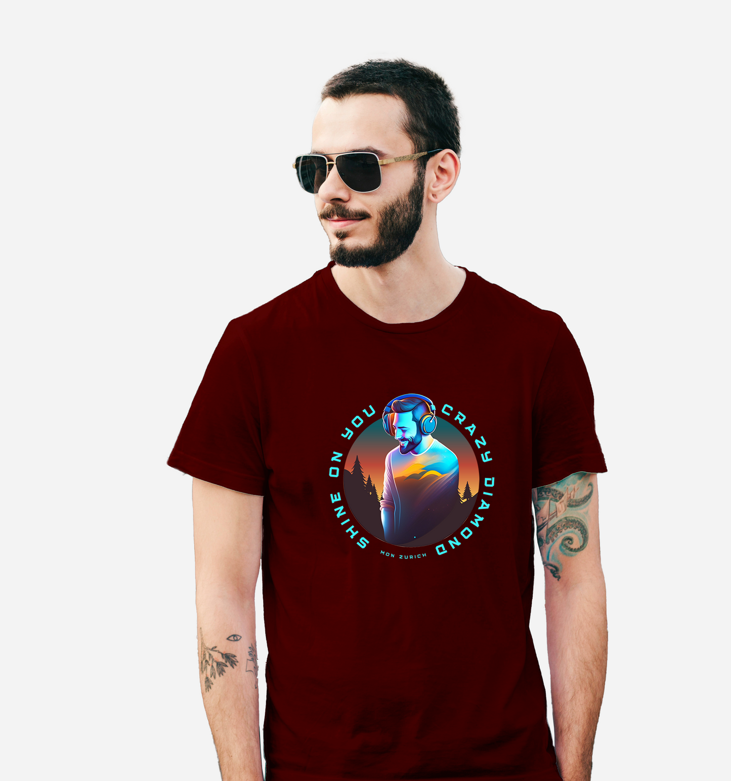 Shine on you crazy diamond T-shirt in Dark - Mon Zurich Originals
