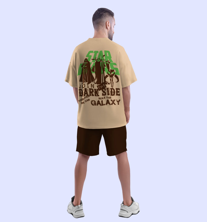 Star Wars - Dark Side Movies And Tv Shows Back print Oversized T-Shirt In Beige - Mon Zurich Fan Art Printed Collection