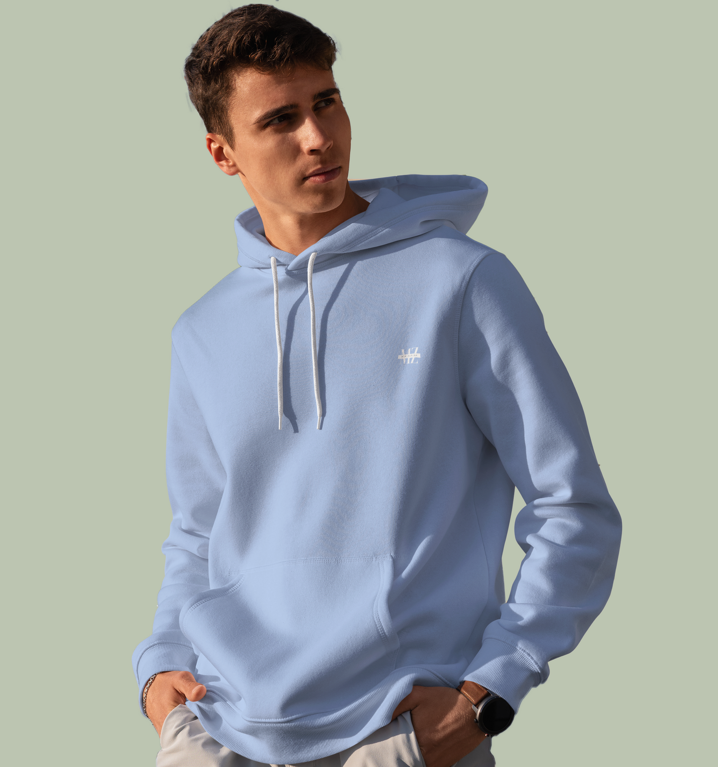 Dim Lavender Hoodie In Plain - Mon Zurich Originals