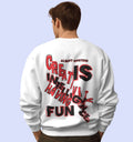 Creativity Quotes Sweatshirt In White - Mon Zurich Fan Art Printed Collection