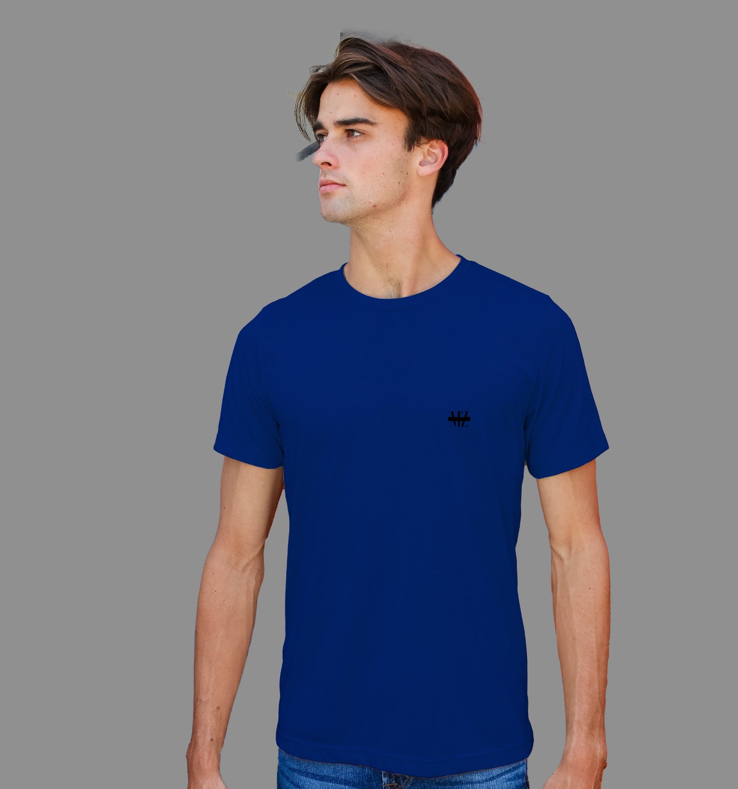 Navy Blue T-Shirt In Plain - Mon Zurich Originals