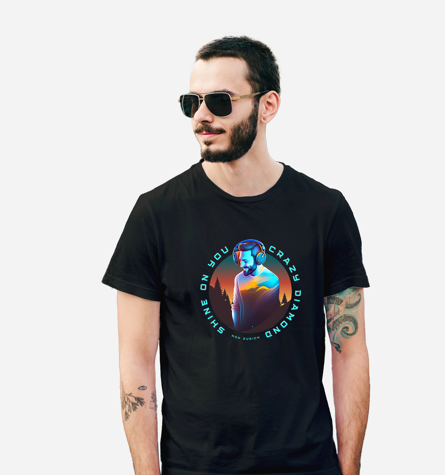 Shine on you crazy diamond T-shirt in Dark - Mon Zurich Originals