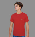 Red T-Shirt In Plain - Mon Zurich Originals