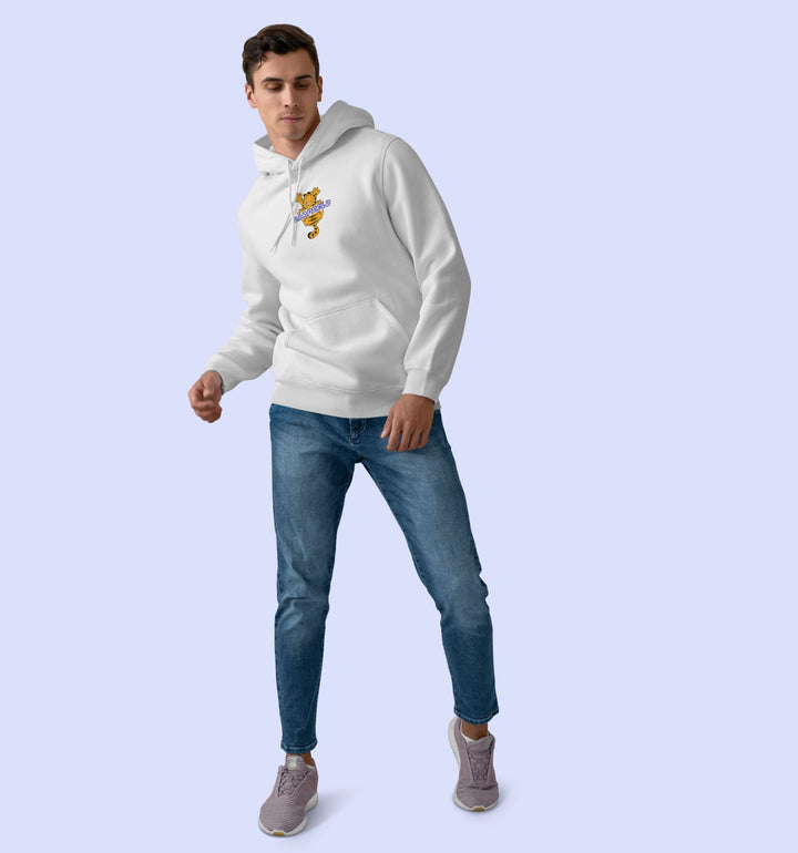 Garfield - Attitude Cartoons And Comics Hoodie In White - Mon Zurich Fan Art Printed Collection