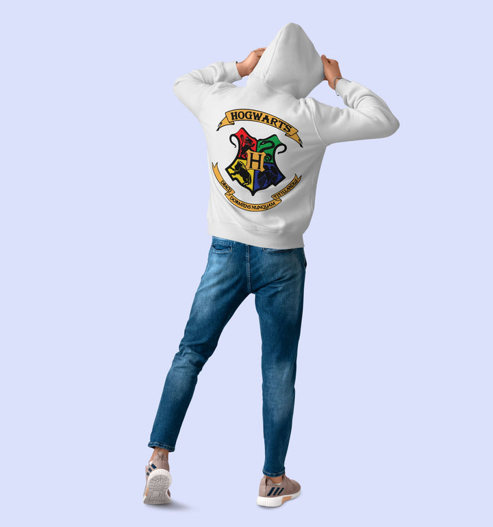 Hogwarts Movies And Tv Shows Hoodie In White - Mon Zurich Fan Art Printed Collection