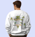 Brother Hood - Tmnt Cartoons And Comics Sweatshirt In White - Mon Zurich Fan Art Printed Collection