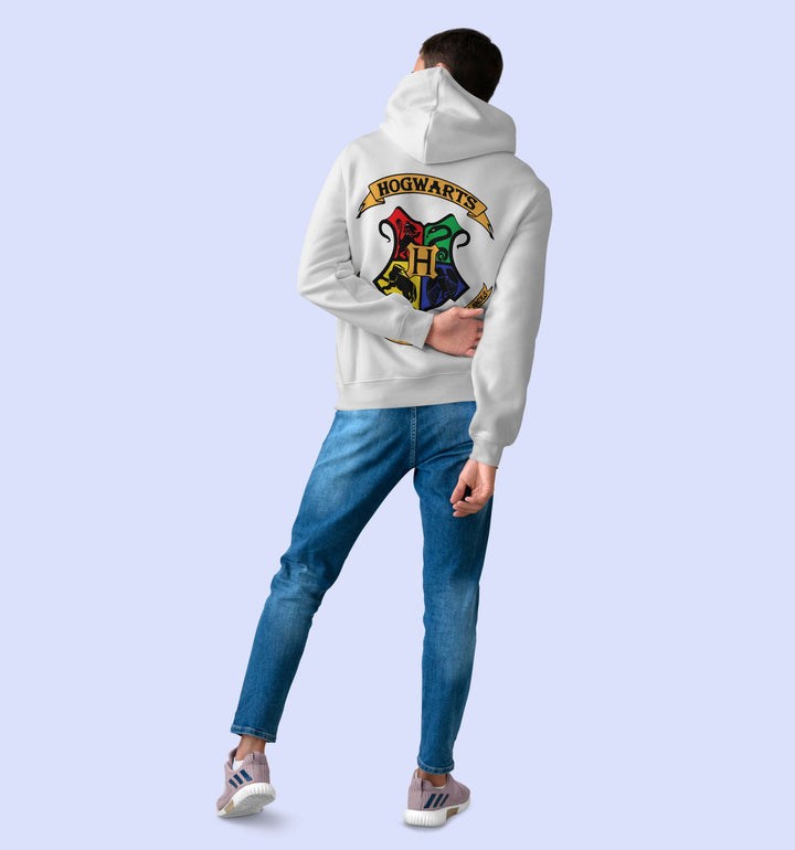 Hogwarts Movies And Tv Shows Hoodie In White - Mon Zurich Fan Art Printed Collection