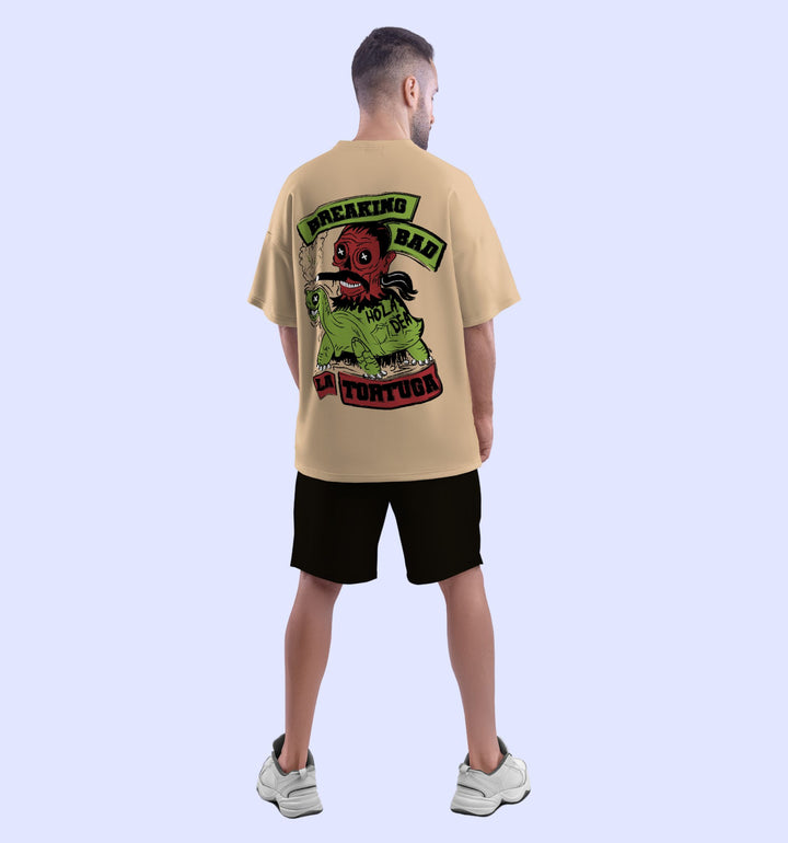 Breaking Bad - Tortuga Movies And Tv Shows Back print Oversized T-Shirt In Beige - Mon Zurich Fan Art Printed Collection