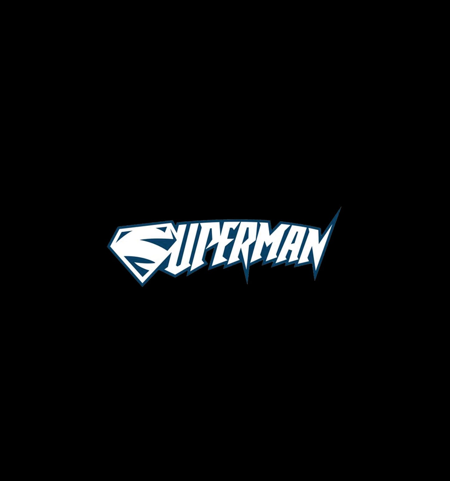 Dc - Superman - Typography - The Man Of Steel Superhero Back Print Oversized T-Shirt In Black - Mon Zurich Fan-Art
