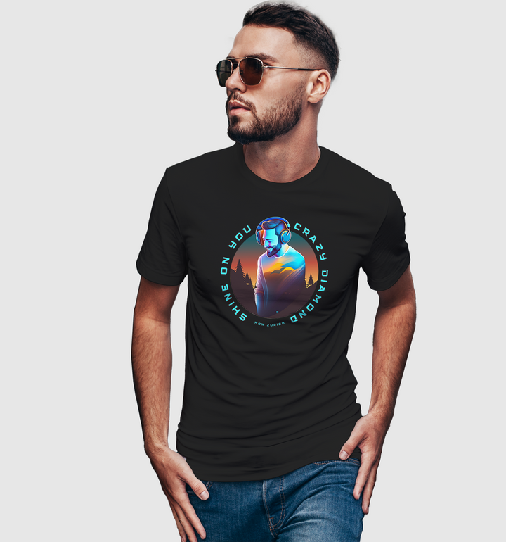 Shine on you crazy diamond T-shirt in Dark - Mon Zurich Originals