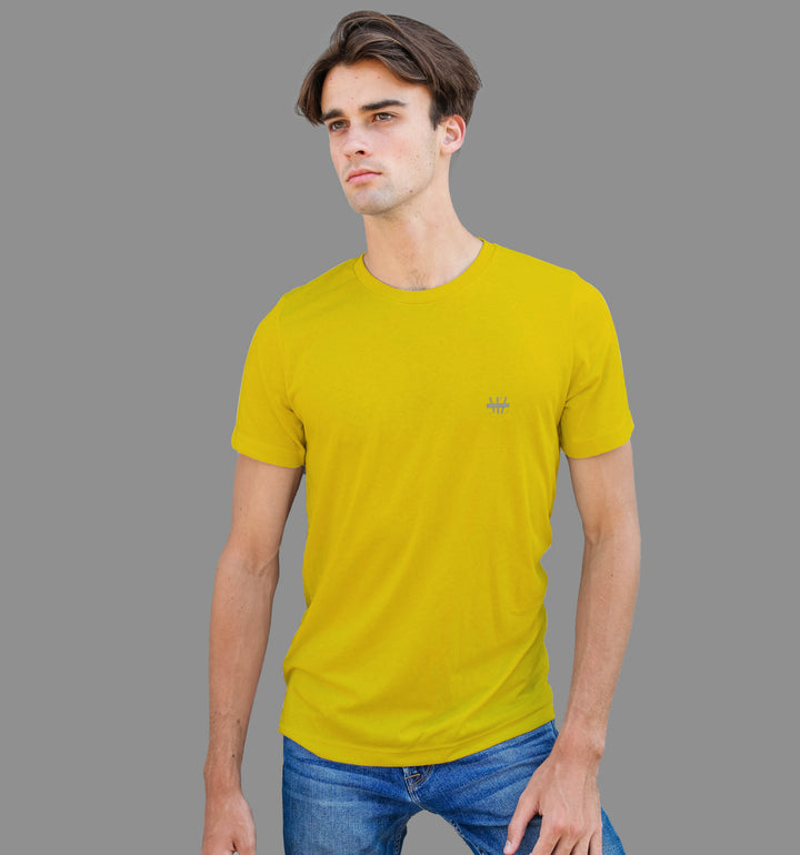 Yellow T-Shirt In Plain - Mon Zurich Originals