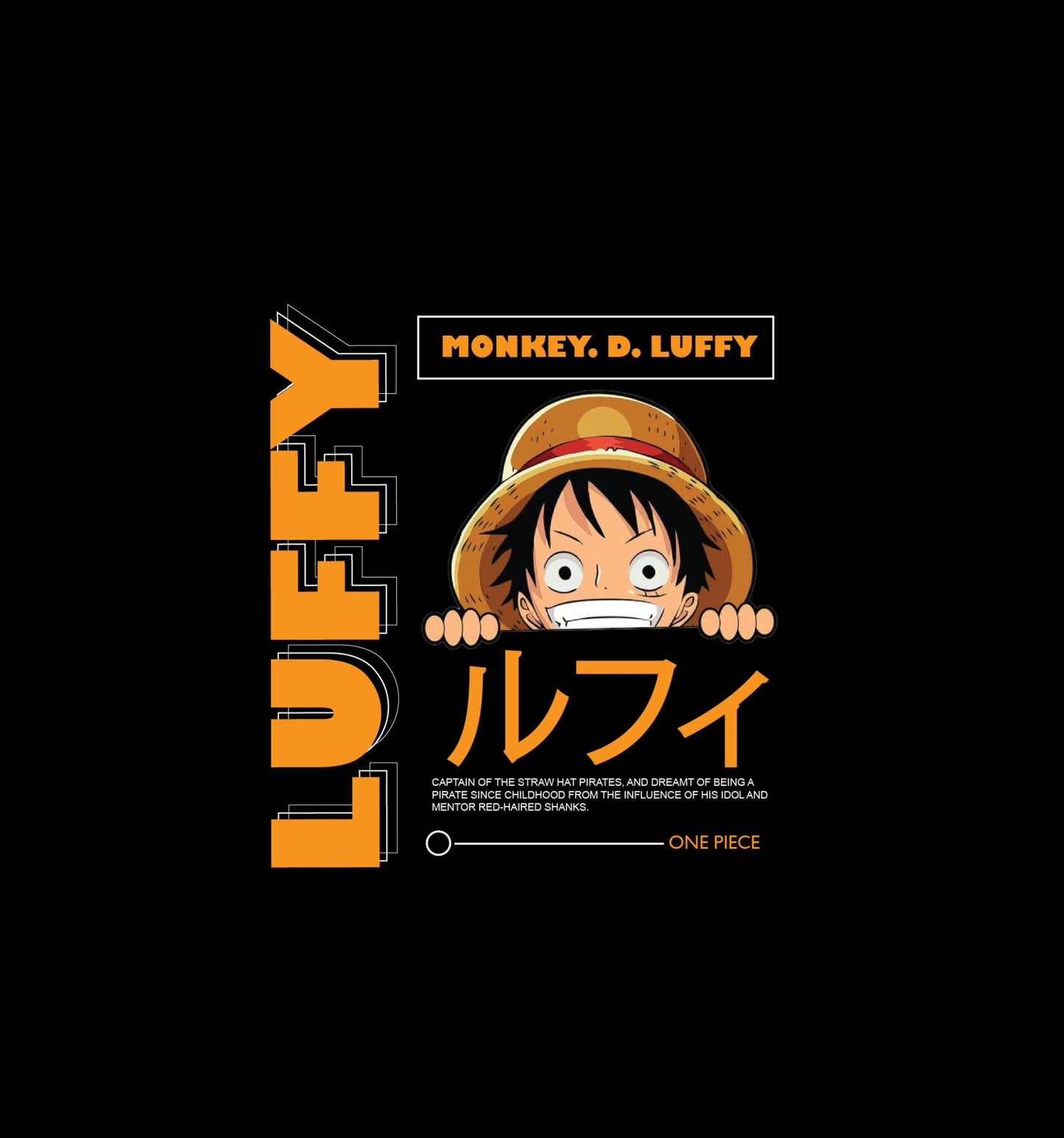 Luffy Anime Co-Ord Sets In Black - Mon Zurich Originals
