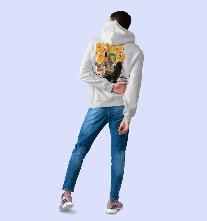 Bad Boy Anime Hoodie In White - Mon Zurich Fan Art Printed Collection