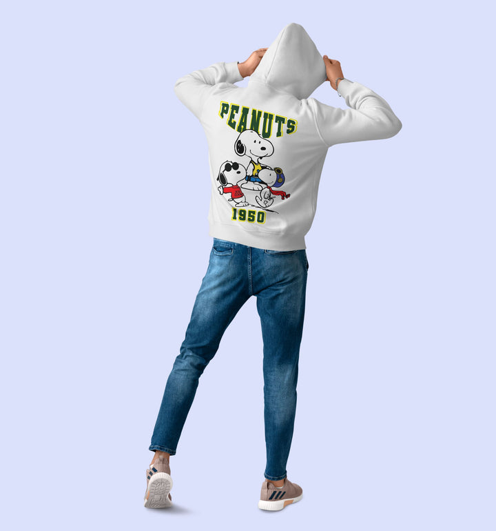 Peanuts - 1950 Cartoons And Comics Hoodie In White - Mon Zurich Fan Art Printed Collection