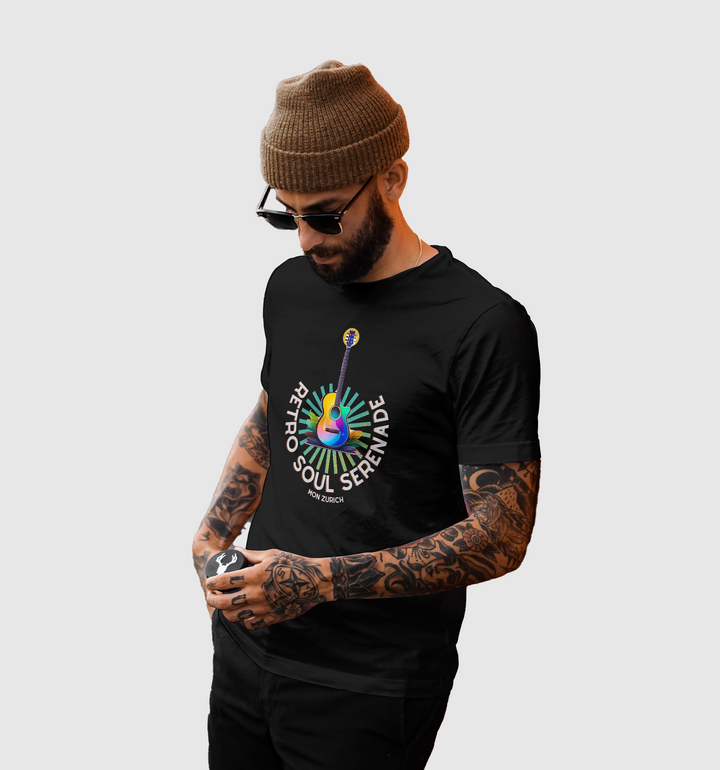 RETRO SOUL SERENADE T-shirt in Dark - Mon Zurich Originals