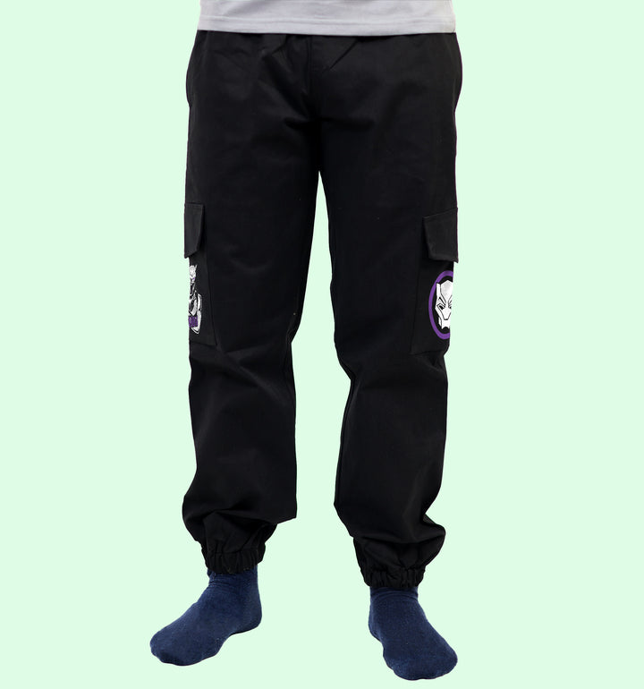 Black Panther Movies And Tv Shows printed Cargo Jogger In Black - Mon Zurich Fan Art Printed Collection