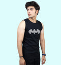 Dark Knight Rises - Batman Super Hero Back Print vest In Black - Mon Zurich Fan Art Printed Collection