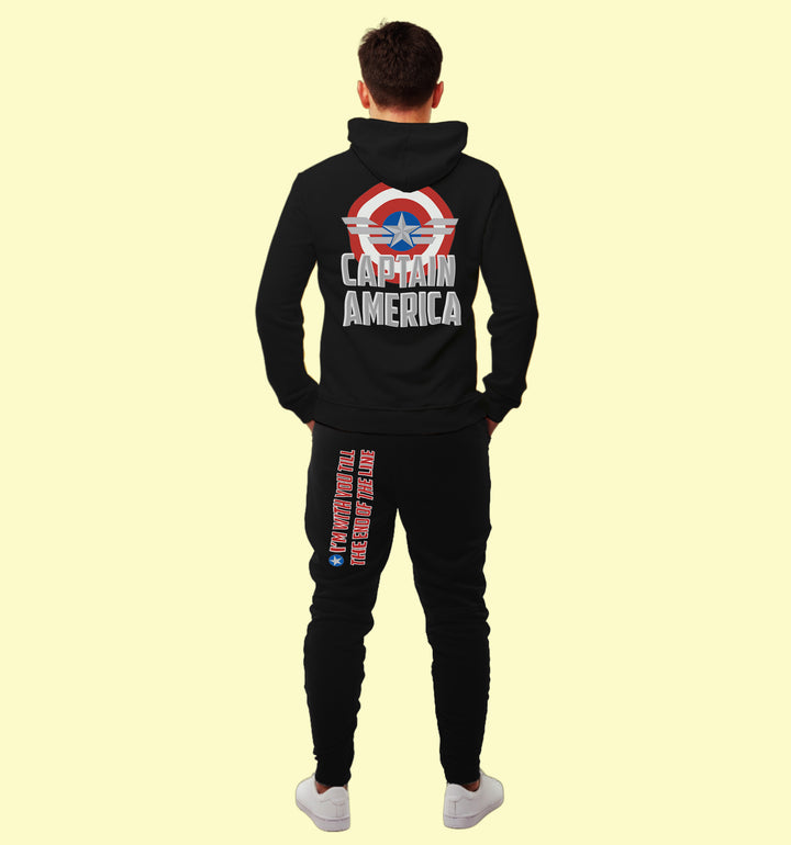 Captain America Marvel Co-Ord Sets In Black - Mon Zurich Originals