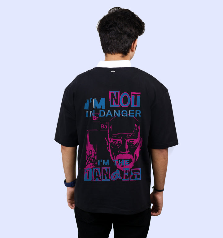 Danger - I'M The Danger Movies And Tv Shows Back print Polo T-Shirt In Black - Mon Zurich Fan Art Printed Collection