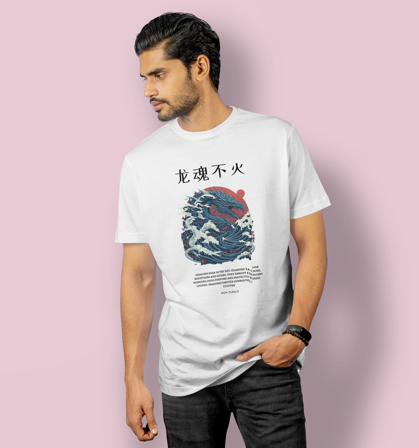 Dragon T-Shirt In Light - Mon Zurich Originals