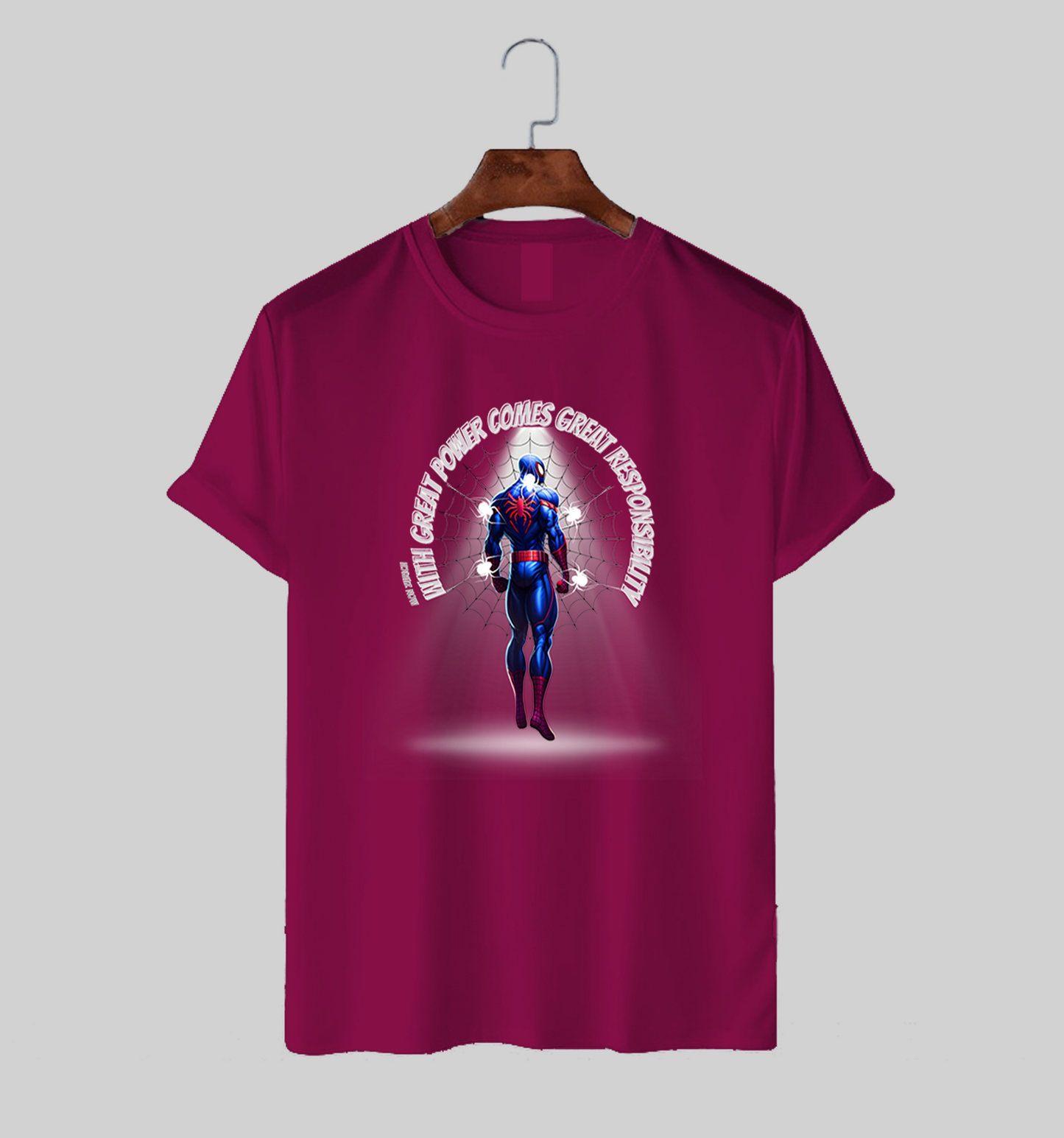 With Great Power Comes Great Responsibility T-Shirt In Dark - Mon Zurich Originals