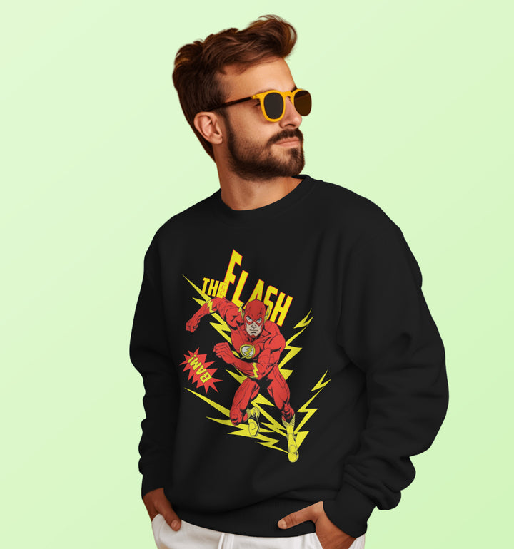 Dc - The Flash Dc Sweatshirt In Black - Mon Zurich Originals