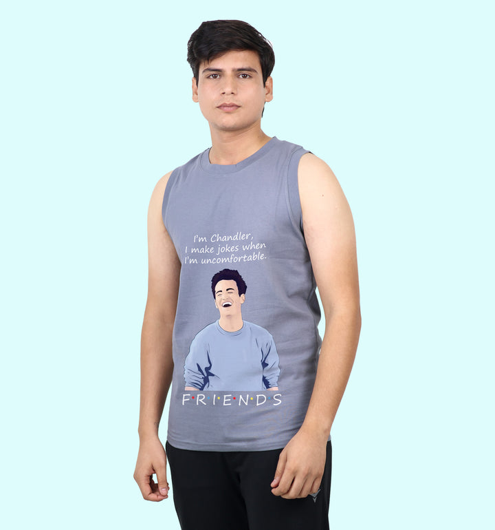 Friends Movies And Tv Shows Front print Vest In Gray - Mon Zurich Fan Art Printed Collection