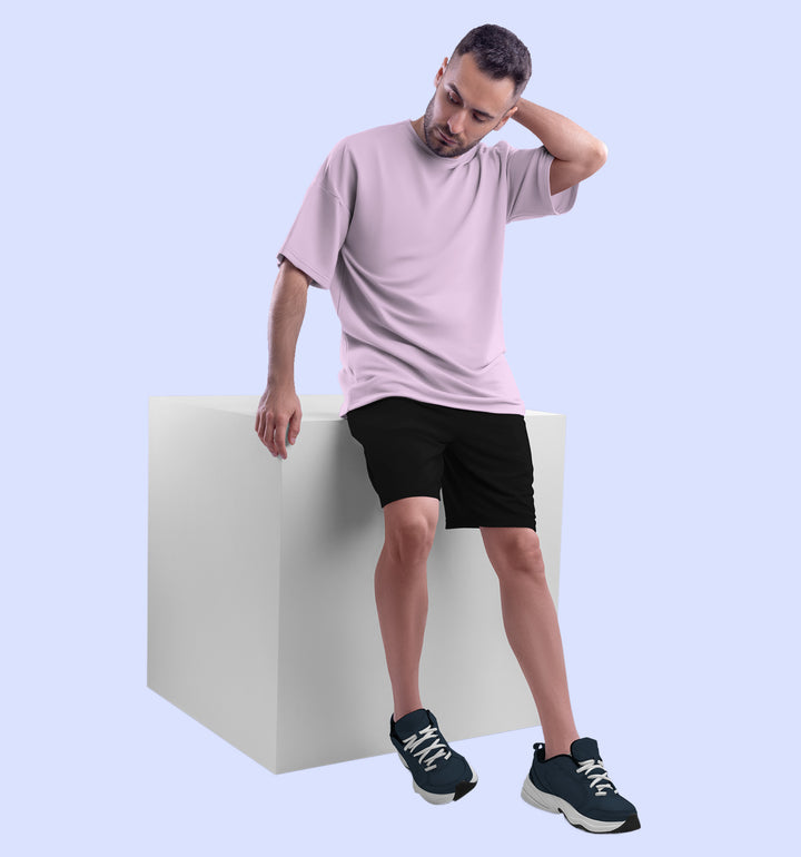 Mon Zurich Plain Oversized T-Shirt In Lavender - Mon Zurich Plain Collection