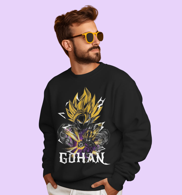 Dragon Ball Z - Gohan Anime Sweatshirt In Black - Mon Zurich Originals