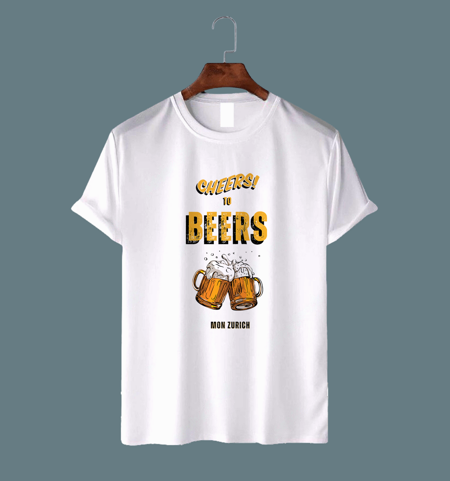 Cheers To Beer T-Shirt In Light - Mon Zurich Originals