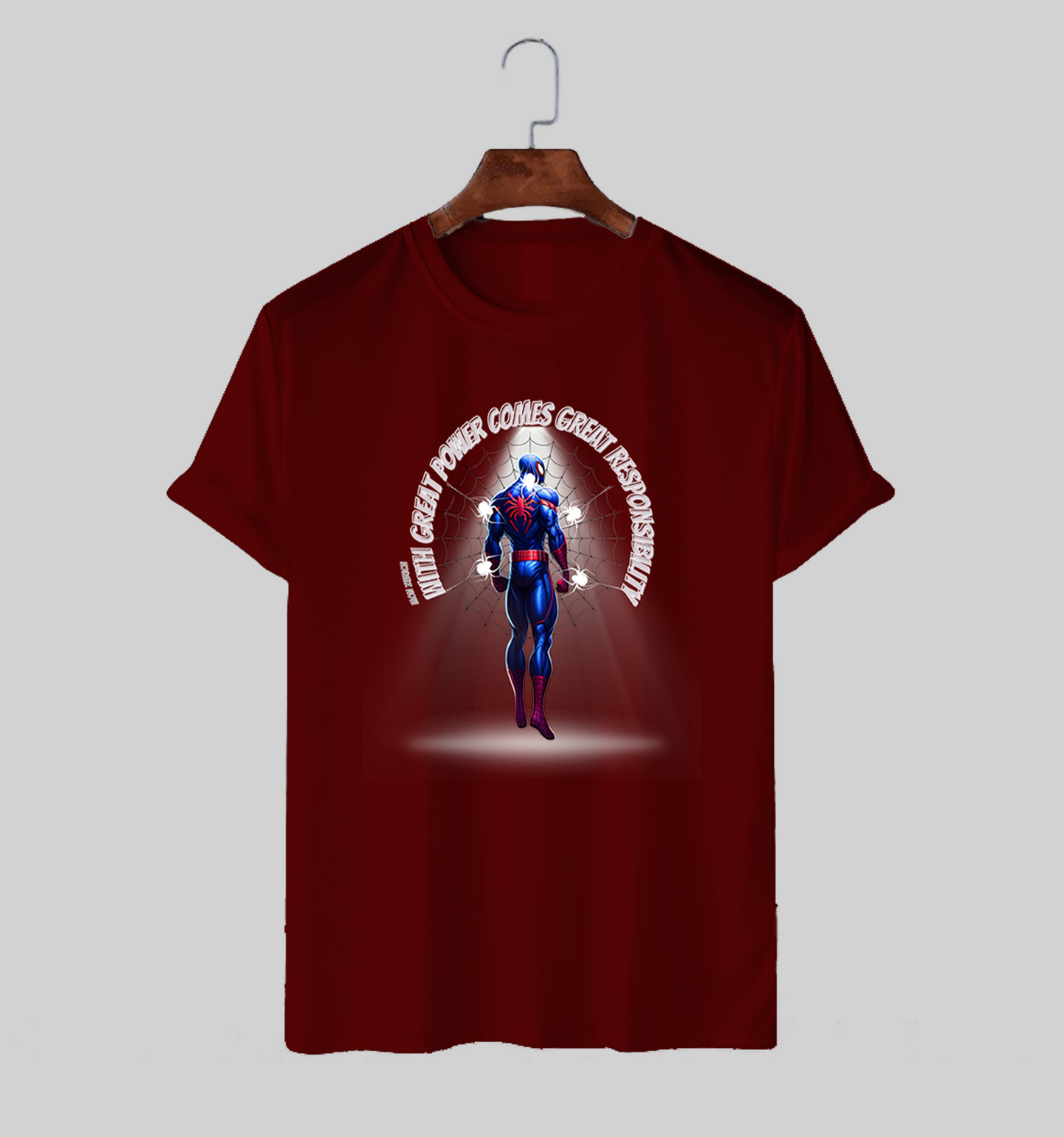 With Great Power Comes Great Responsibility T-Shirt In Dark - Mon Zurich Originals