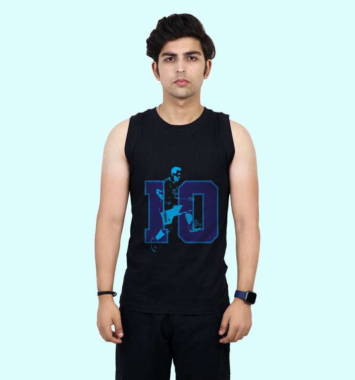 Jersey 10 Games And Sports Front print Vest In Black - Mon Zurich Fan Art Printed Collection