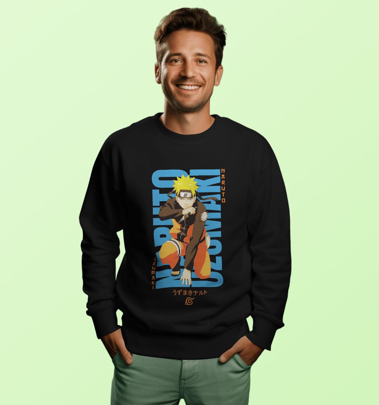 Naruto - Naruto Uzumaki Anime Sweatshirt In Black - Mon Zurich Originals