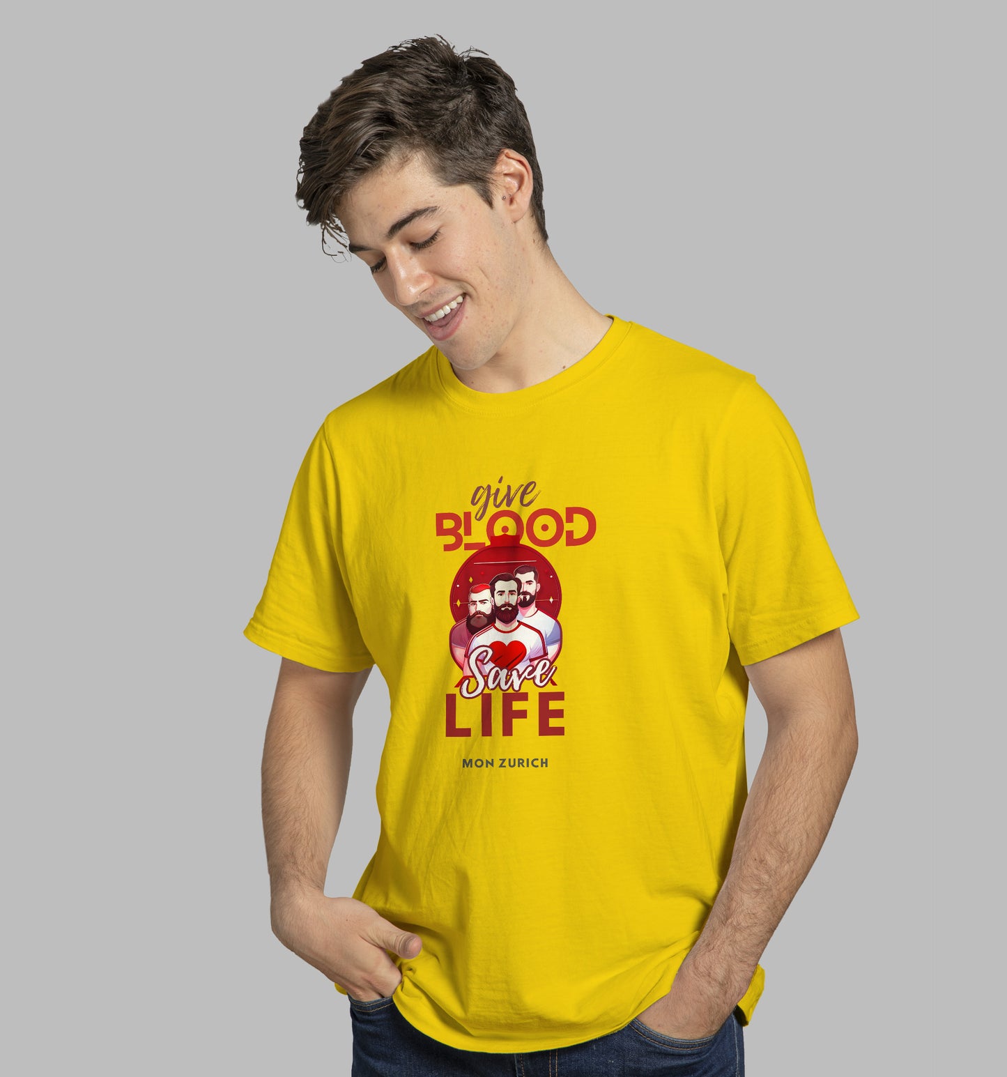 Give Blood Save Life T-Shirt In Light - Mon Zurich Originals
