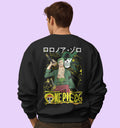 One Piece - Rorona.Zoro Anime Sweatshirt In Black - Mon Zurich Originals