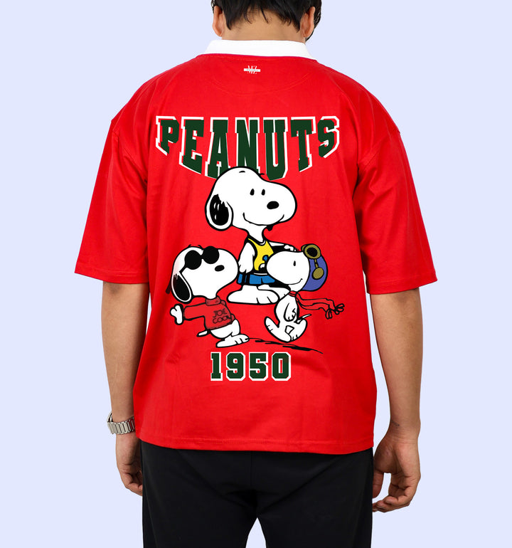 Peanuts - 1950 - Fan Art Print - Oversized Polo T-Shirt