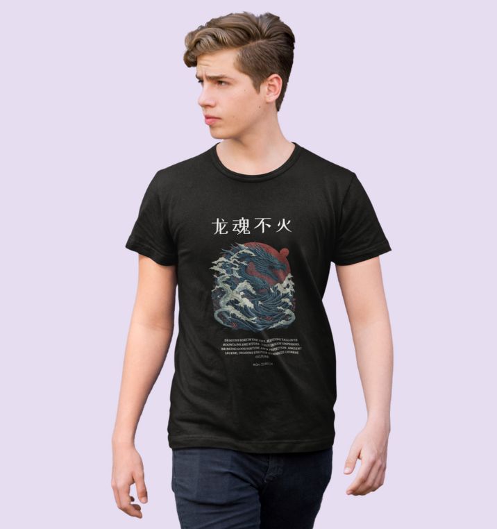 Dragon T-Shirt In Dark - Mon Zurich Originals