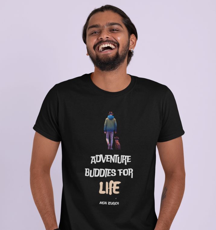 Adventure Buddies For Life T-Shirt In Dark - Mon Zurich Originals