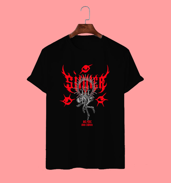 SINNER (AC DC) T-shirt in Dark - Mon Zurich Originals